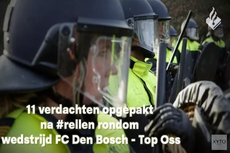 Elf aanhoudingen in onderzoek na rellen FC den Bosch - Top Oss
