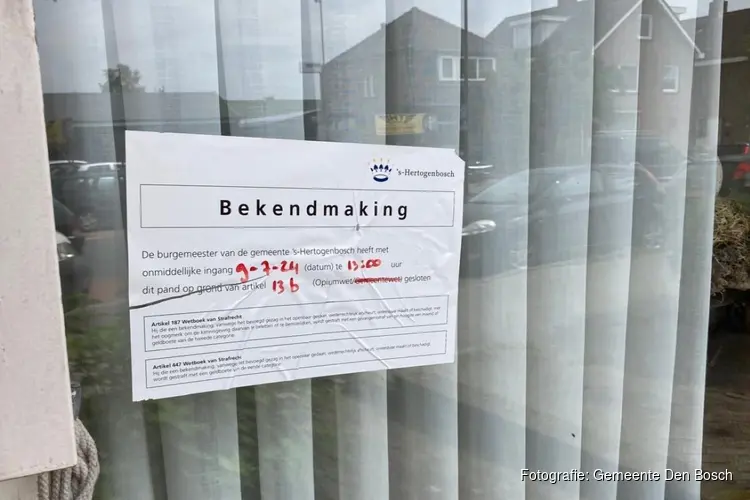 Handelshoeveelheden drugs leiden tot sluiting woningen