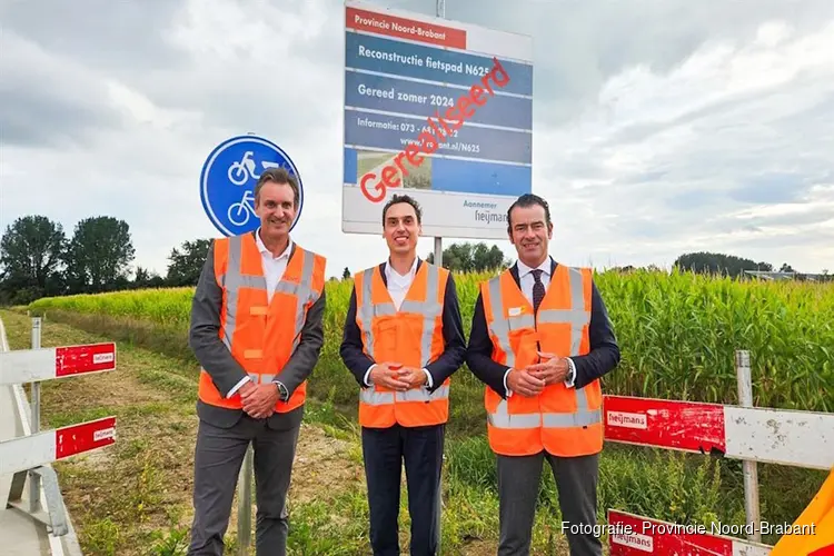 Veilig en breed fietspad langs N625 in Oss feestelijk geopend